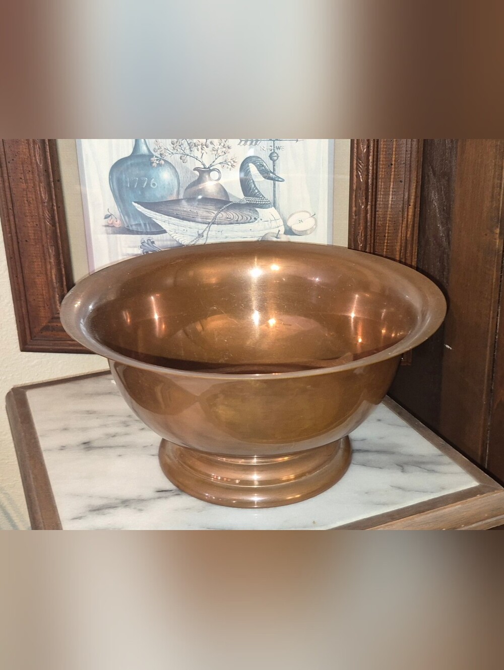 Vintage Coppercraft Guild Copper pedestal bowl, mid-century - Picture 3 of 6